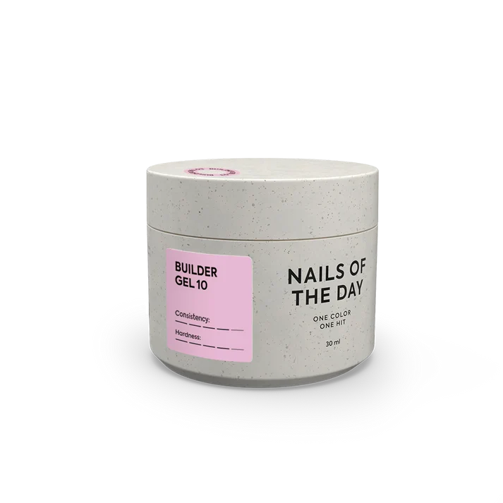 NAILSOFTHEDAY Builder Gel 10 — gel rosa para extensiones de uñas, 30 ml