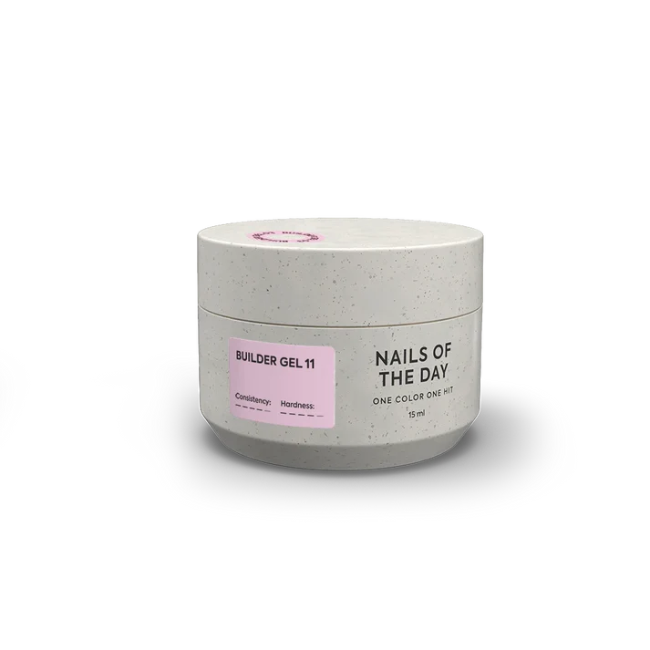 NAILSOFTHEDAY Builder Gel 11 — gel rosa claro para extensiones de uñas, 15 ml