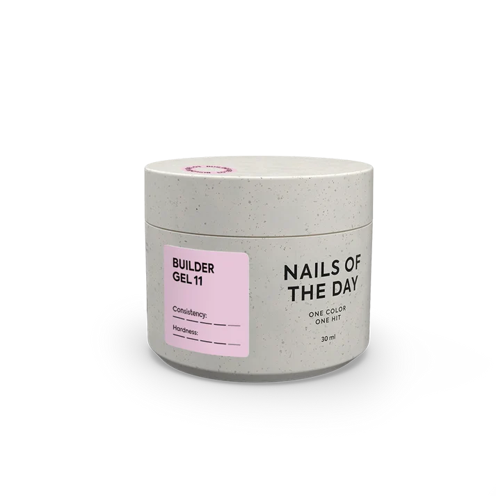 NAILSOFTHEDAY Builder Gel 11 — gel rosa claro para extensiones de uñas, 30 ml