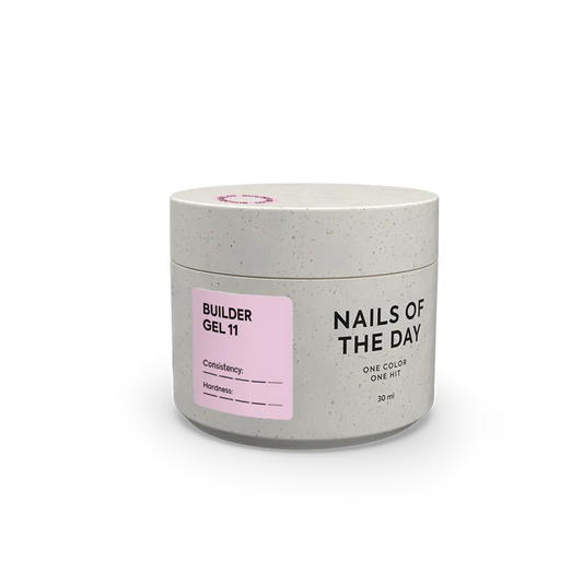 NAILSOFTHEDAY Builder Gel 11 — gel rosa claro para extensiones de uñas, 30 ml
