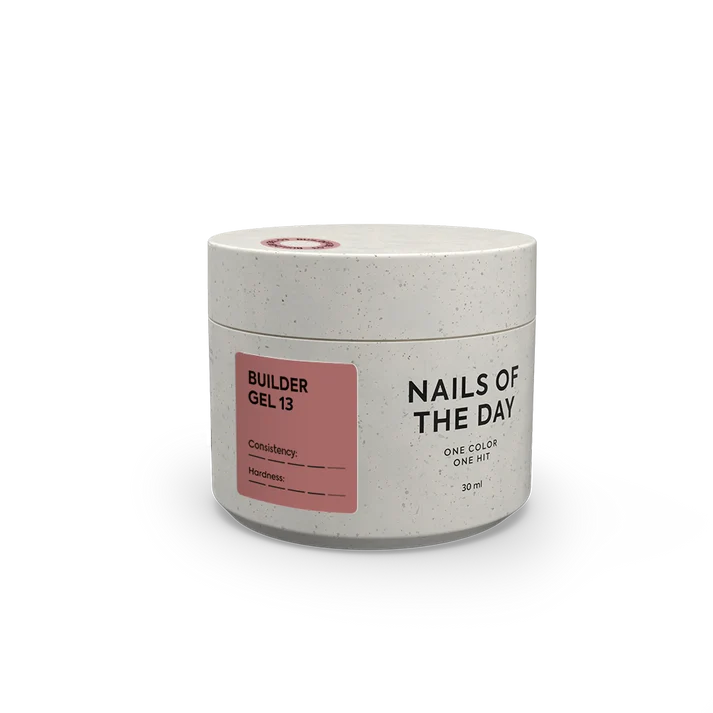 NAILSOFTHEDAY Builder Gel 13 — gel caramelo oscuro para extensiones de uñas, 30 ml