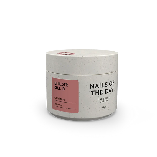 NAILSOFTHEDAY Builder Gel 13 — gel caramelo oscuro para extensiones de uñas, 30 ml