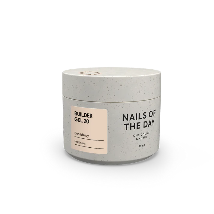 NAILSOFTHEDAY Builder Gel 20 — gel nude arena para extensiones de uñas, 30 ml
