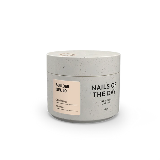 NAILSOFTHEDAY Builder Gel 20 — gel nude arena para extensiones de uñas, 30 ml