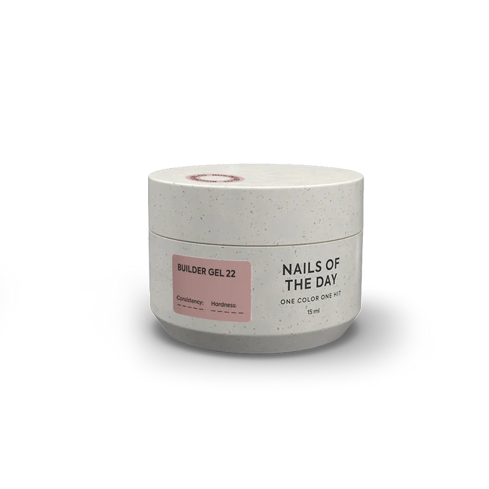 NAILSOFTHEDAY Builder Gel 22 — gel nude para extensiones de uñas, 15 ml