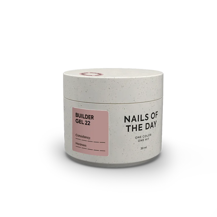 NAILSOFTHEDAY Builder Gel 22 — gel nude para extensiones de uñas, 30 ml