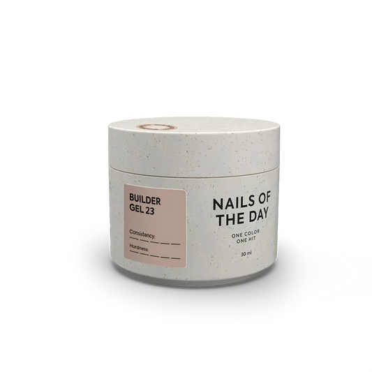 NAILSOFTHEDAY Builder Gel 23 — gel nude frío para extensiones de uñas, 30 ml