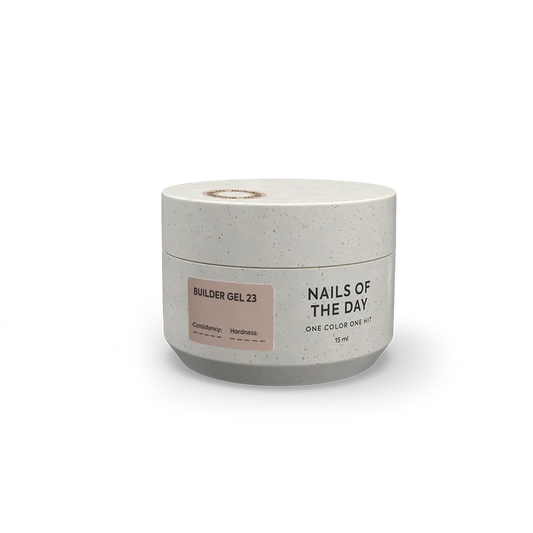 NAILSOFTHEDAY Builder Gel 23 — gel nude frío para extensiones de uñas, 15 ml
