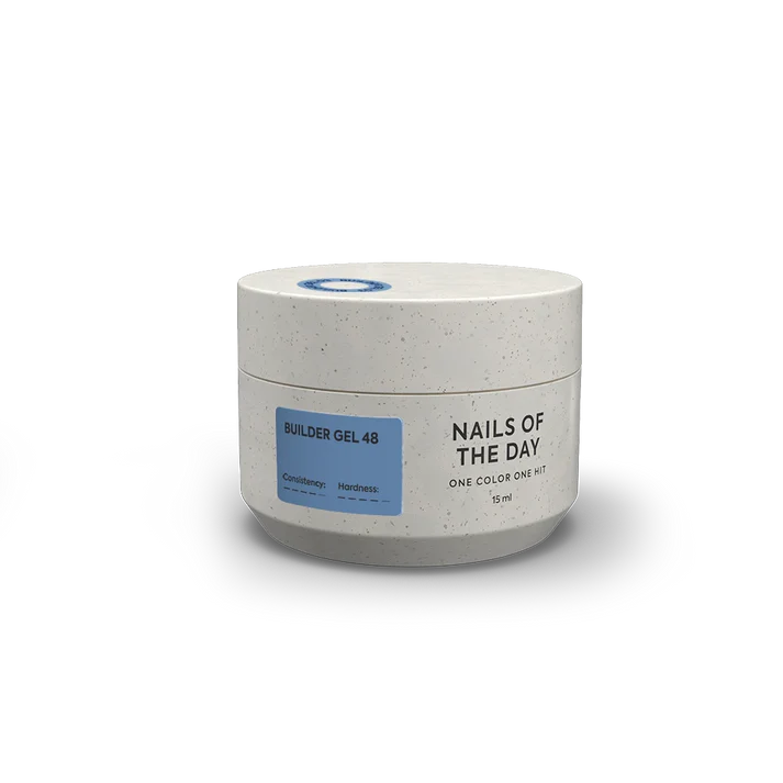 NAILSOFTHEDAY Builder Gel 48 — gel azul cielo para extensiones de uñas, 15 ml