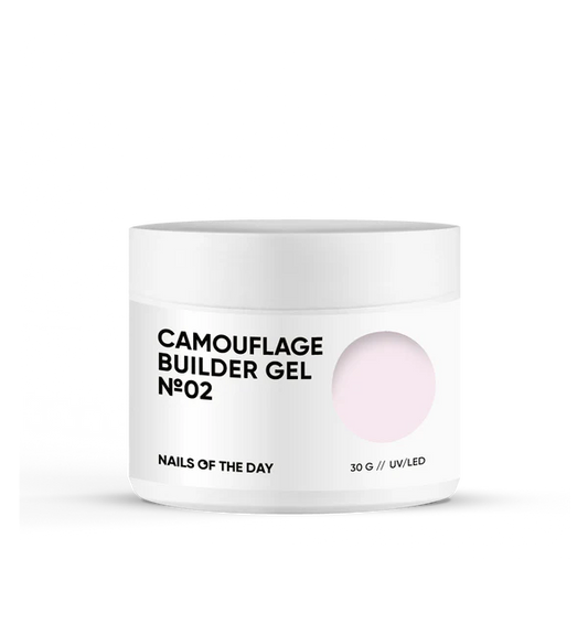 NAILSOFTHEDAY Camouflage builder gel 02 — gel constructor de camuflaje rosa pálido para uñas, 30 g