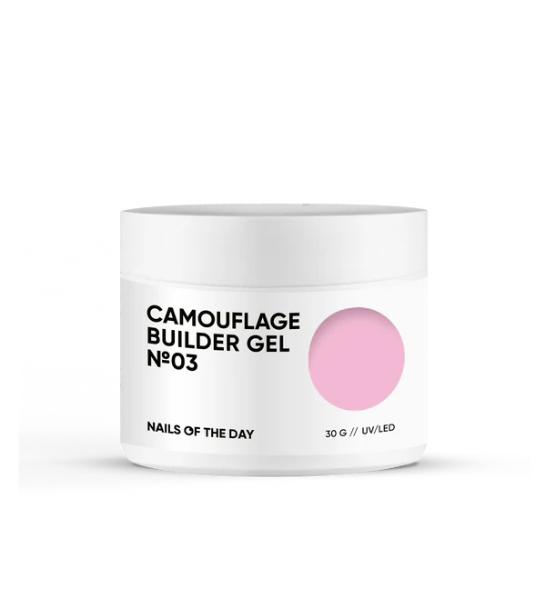 NAILSOFTHEDAY Camouflage builder gel 03 — gel constructor de camuflaje rosa para uñas, 30 g