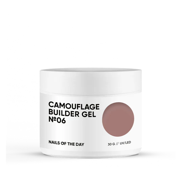 NAILSOFTHEDAY Camouflage builder gel 06 — gel constructor de camuflaje marrón para uñas, 30 g