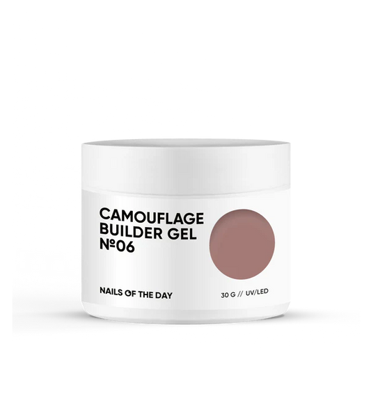 NAILSOFTHEDAY Camouflage builder gel 06 — gel constructor de camuflaje marrón para uñas, 30 g