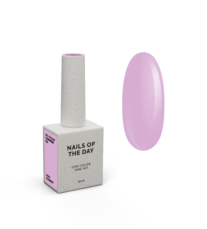 NAILSOFTHEDAY Gel Polish Cashmere — esmalte semipermanente lila pastel con cobertura en una capa, 10 ml