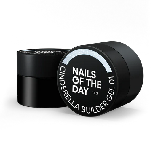 NAILSOFTHEDAY Cinderella builder gel 01 — gel de construcción lechoso con cobertura nacarada para uñas, 15 g