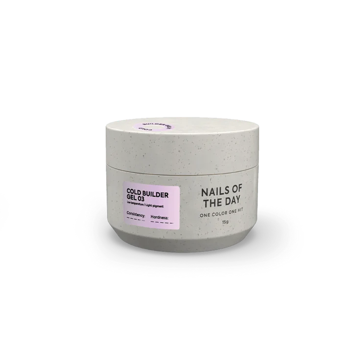 NAILSOFTHEDAY Cold Builder Gel 03 — gel constructor rosa para extensión de uñas, 15 ml.
