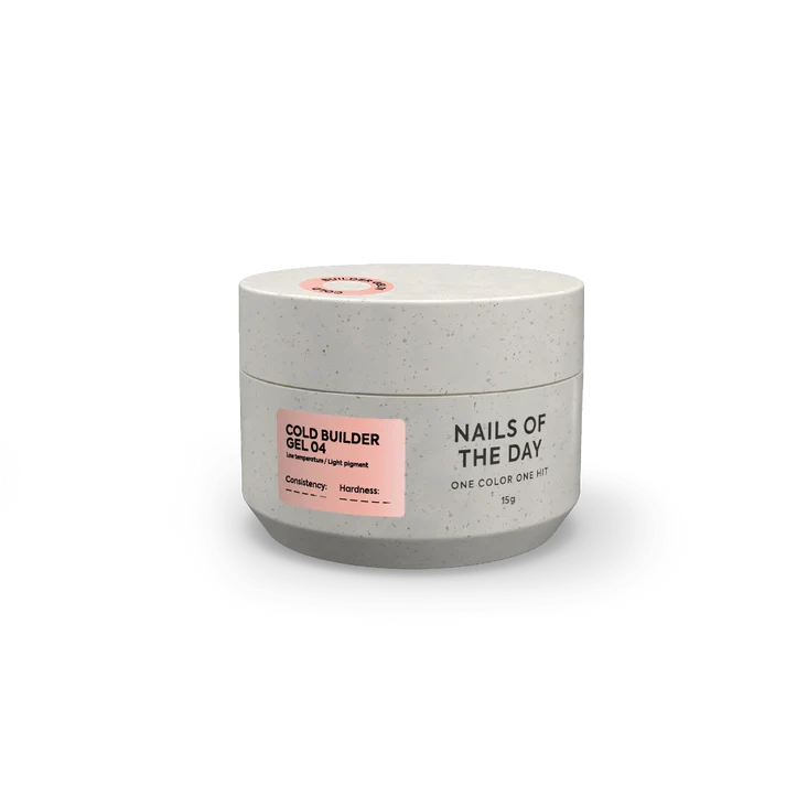 NAILSOFTHEDAY Cold Builder Gel 04 — gel constructor melocotón para extensión de uñas, 15 ml.