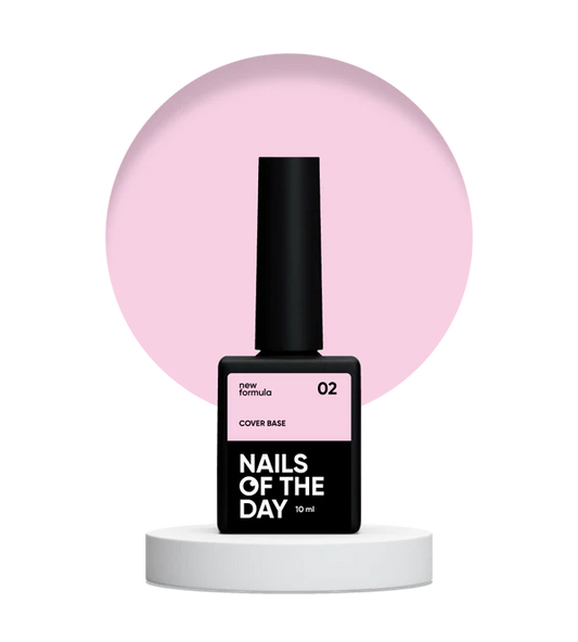 Nailsoftheday Cover base NEW Formula 02: base de camuflaje rosa nude para uñas, 10 ml