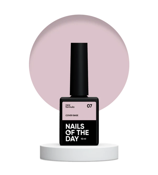 Nailsoftheday Cover base NEW Formula 07: base de camuflaje para uñas en color café con leche, 10 ml