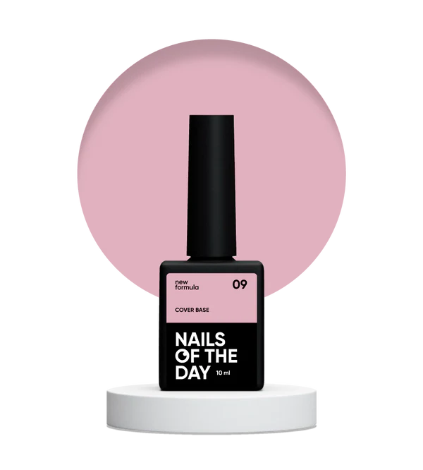 Nailsoftheday Cover base NEW Formula 09: base de camuflaje que cubre las uñas en color nude moderno, 10 ml
