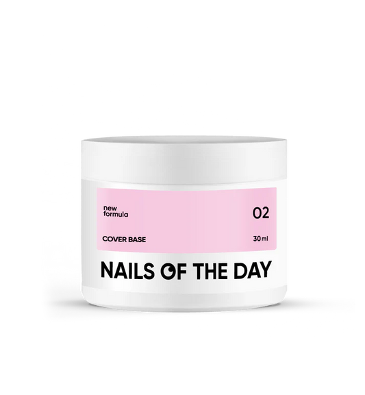 Nailsoftheday Cover base NEW Formula 02: base de camuflaje rosa nude para uñas, 30 ml