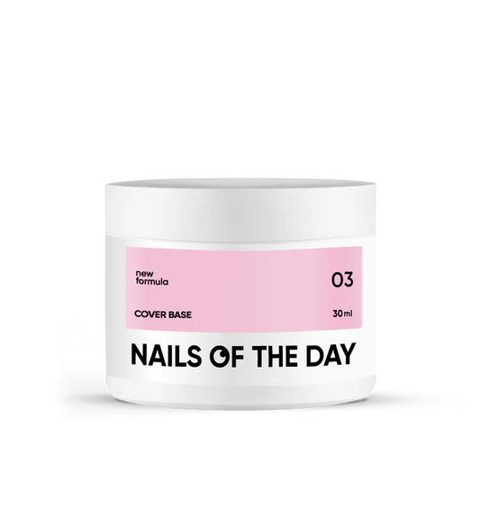 Nailsoftheday Cover base NEW Formula 03: base de camuflaje suave color melocotón para uñas, 30 ml