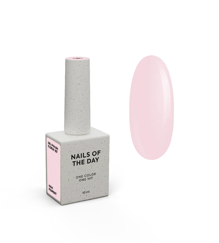 NAILSOFTHEDAY Gel Polish Floria — esmalte semipermanente rosa pastel con cobertura en una capa, 10 ml