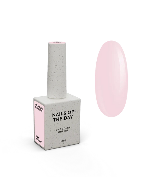 NAILSOFTHEDAY Gel Polish Floria — esmalte semipermanente rosa pastel con cobertura en una capa, 10 ml