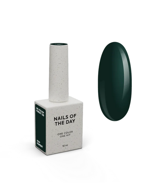NAILSOFTHEDAY Gel Polish Forest — esmalte semipermanente verde oscuro, cobertura en una sola capa, 10 ml