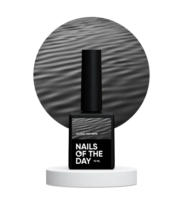 NAILSOFTHEDAY Glossy top wipe - Top brillante con una capa pegajosa, sin filtros UV, 10 ml