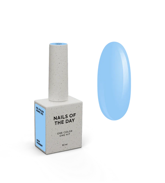 NAILSOFTHEDAY Gel Polish Jeans — esmalte semipermanente azul vaquero con cobertura completa en una sola capa. 10 ml