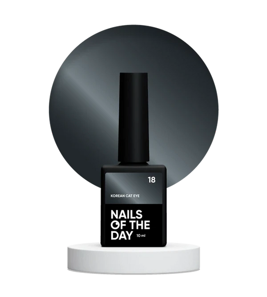 NAILSOFTHEDAY Korean Cat Eye 18 – esmalte semipermanente efecto ojo de gato azul oscuro, 10 ml