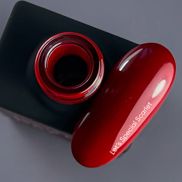 NAILSOFTHEDAY Let's Special Scarlet: esmalte semipermanente rojo carmesí para uñas que cubre en una capa, 10 ml