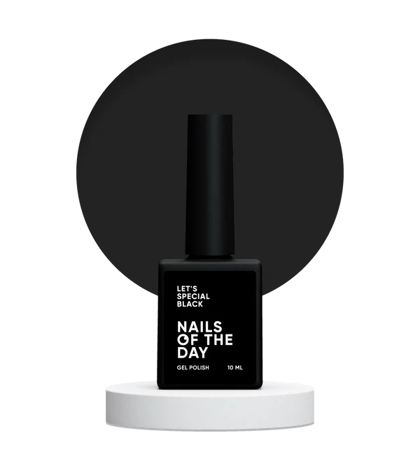 NAILSOFTHEDAY Let's Special Black: esmalte semipermanente negro especial que se superpone en una capa, 10 ml
