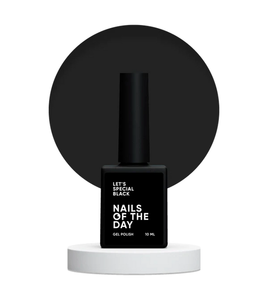 NAILSOFTHEDAY Let's Special Black: esmalte semipermanente negro especial que se superpone en una capa, 10 ml