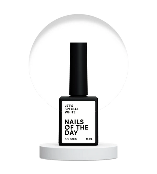 NAILSOFTHEDAY Let's Special White: esmalte semipermanente l blanco especial que se superpone en una capa, 10 ml
