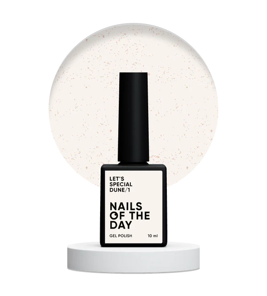 NAILSOFTHEDAY Let's Special Dune/1 - Esmalte semipermanente de uñas de color arena claro con un brillo dorado del sol que cubre una capa, 10 ml