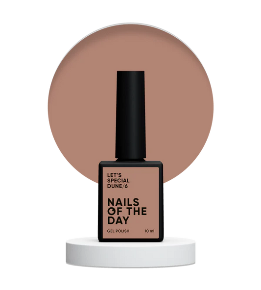 NAILSOFTHEDAY Let's Special Dune/6 — Esmalte semipermanente de uñas, arena nocturna del desierto, que cubre una capa, 10 ml