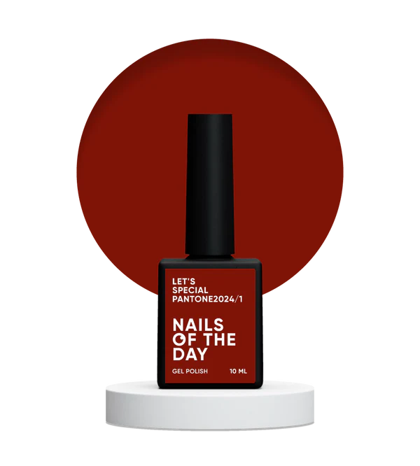 NAILSOFTHEDAY Let's Special Pantone2024/1 — Esmalte semipermanente de uñas rojo ladrillo que cubre en una capa, 10 ml