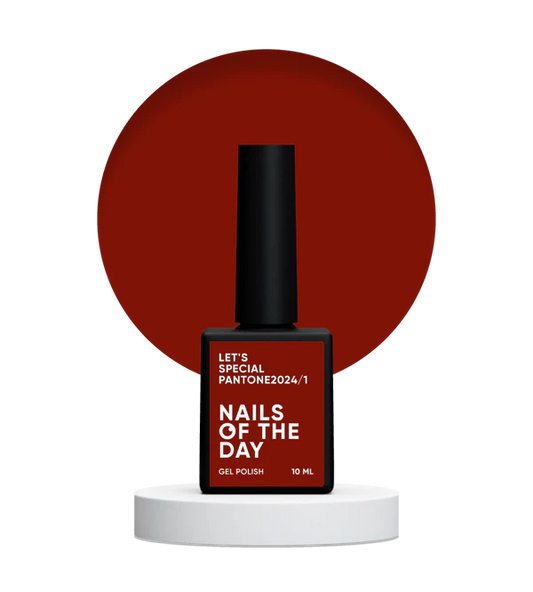 NAILSOFTHEDAY Let's Special Pantone2024/1 — Esmalte semipermanente de uñas rojo ladrillo que cubre en una capa, 10 ml