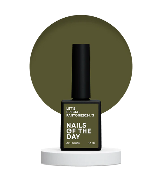 NAILSOFTHEDAY Let's Special Pantone2024/3 — esmalte semipermanente de uñas esmeralda/caqui que cubre con dos capas finas, 10 ml
