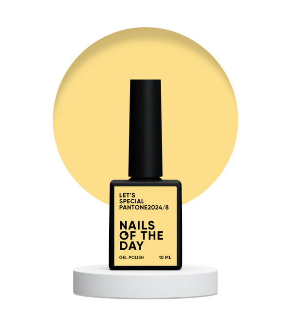 NAILSOFTHEDAY Let's Special Pantone2024/8 — Esmalte semipermanente de uñas amarillo apagado que cubre con dos capas finas, 10 ml