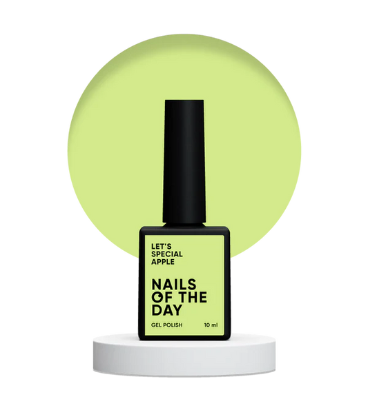 NAILSOFTHEDAY Let's Special Apple - Esmalte semipermanente en gel pastel lima que cubre en una capa, 10 ml