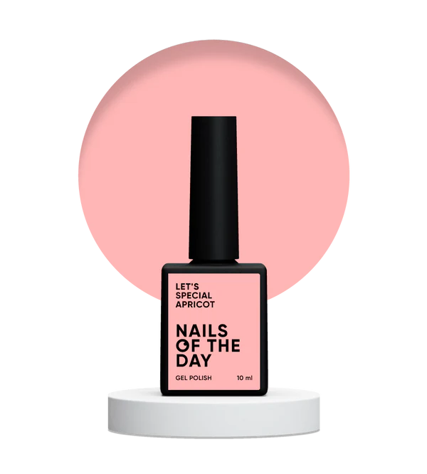 NAILSOFTHEDAY Let's Special Apricot — esmalte esemipermanente para uñas de albaricoque que cubre en una capa, 10 ml