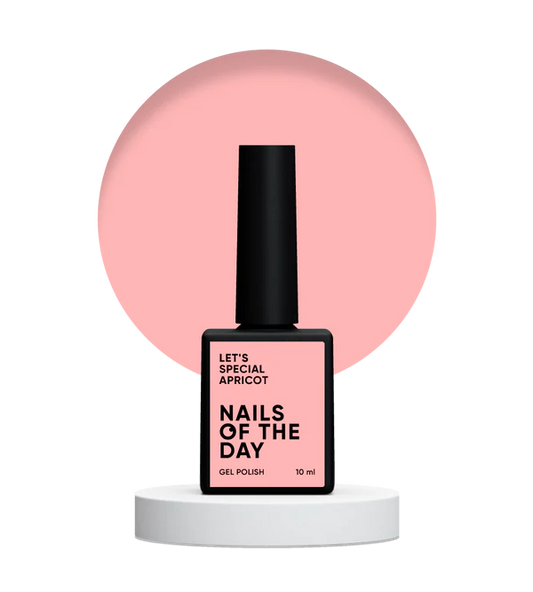 NAILSOFTHEDAY Let's Special Apricot — esmalte esemipermanente para uñas de albaricoque que cubre en una capa, 10 ml