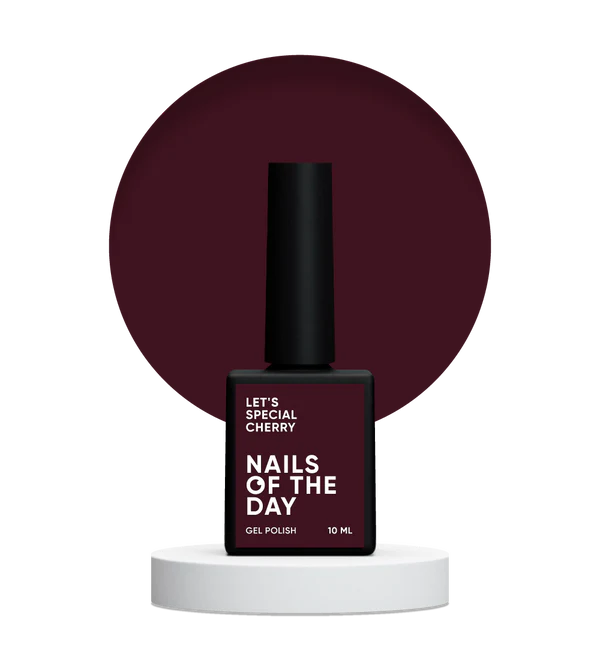 NAILSOFTHEDAY Let's Special Cherry: esmalte semipermanente de color cereza para uñas que cubre una capa, 10 ml