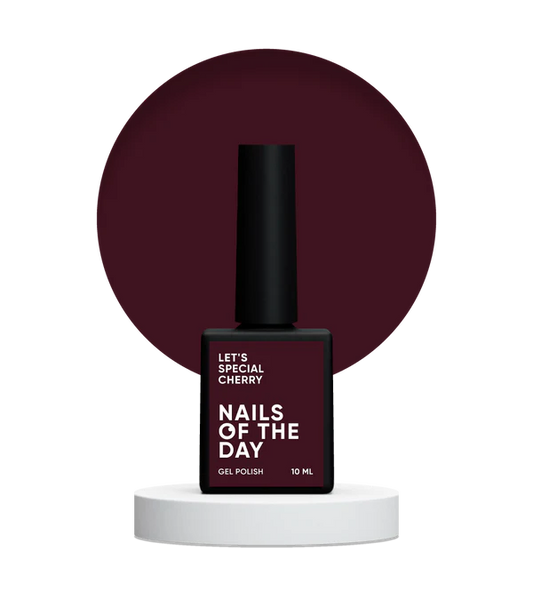 NAILSOFTHEDAY Let's Special Cherry: esmalte semipermanente de color cereza para uñas que cubre una capa, 10 ml