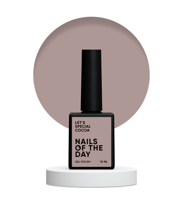 NAILSOFTHEDAY Let's Special Cocoa - esmalte semipermanente de uñas marrón lechoso que cubre una capa, 10 ml
