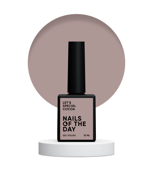 NAILSOFTHEDAY Let's Special Cocoa - esmalte semipermanente de uñas marrón lechoso que cubre una capa, 10 ml