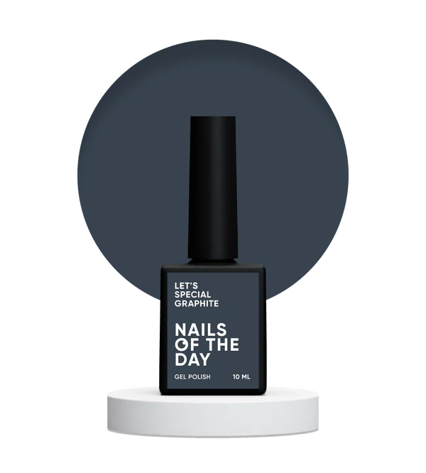 NAILSOFTHEDAY Let's Special Graphite: esmalte semipermanente de grafito para cubrir uñas en una capa, 10 ml
